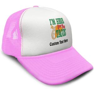 imageSpeedy Pros Trucker Hat Im Here for The Tacos Snapback Baseball Cap for Men ampamp WomenPink