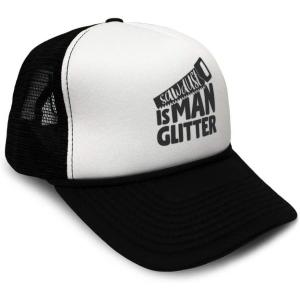 imageSpeedy Pros Trucker Hat Sawdust is Man Glitter Dad Father Woodworking Wood PolyesterBlack