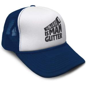 imageSpeedy Pros Trucker Hat Sawdust is Man Glitter Dad Father Woodworking Wood PolyesterNavy