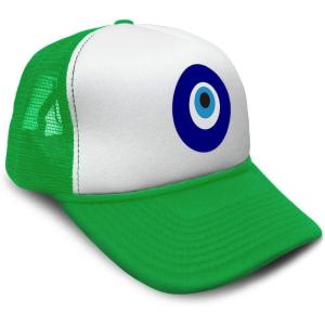 imageTrucker Hat Evil Eye Nazar Hamsa Hand Snapback Baseball Cap for Men ampamp WomenKelly Green