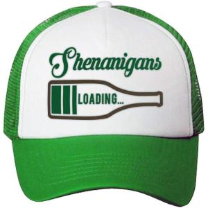 imageTrucker Hat Shenanigans Irish St Patricks Patty Clover Polyester Snapback Baseball Cap for Men ampamp Women Kelly Green 1 Size