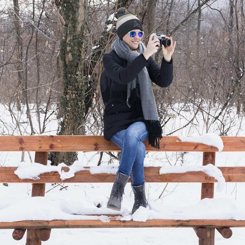 imageVintage Pom Pom Beanie Jesus Christian Hands Praying B Embroidery Acrylic Skull Cap Hat for Men ampamp Women Light Blue Stripes 1 Size