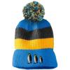 imageCustom Vintage Pom Pom Beanie Penguin Family Embroidery Acrylic Skull Cap Hat for Men ampamp Women Light Blue Stripes Design Only