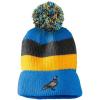 imageCustom Vintage Pom Pom Beanie Pigeon Side Purple Neck Ring Embroidery Acrylic Skull Cap Hat for Men ampamp Women Light Blue Stripes Design Only