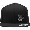 imageSnapback Flat Bill Left Side Panel Best Uncle Ever Embroidery AcrylicBlack
