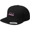 imageSpeedy Pros Pink Flamingos Embroidered Flat Visor Snapback HatBlack