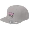 imageSpeedy Pros Pink Flamingos Embroidered Flat Visor Snapback HatSilver