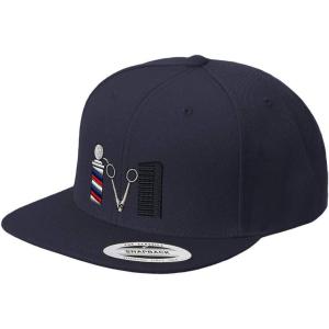 imageCustom Snapback Hats for Men ampamp Women Barber Logo Embroidery AcrylicNavy Design Only