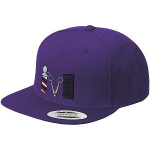 imageCustom Snapback Hats for Men ampamp Women Barber Logo Embroidery AcrylicPurple