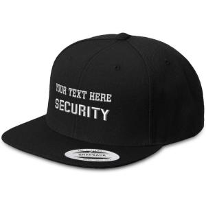 imageCustom Snapback Hats for Men ampamp Women Professional Security Guard A EmbroideryBlack Personalized Text Here