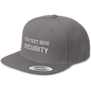 imageCustom Snapback Hats for Men ampamp Women Professional Security Guard A EmbroideryDark Grey Personalized Text Here