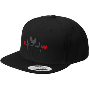imageSnapback Baseball Hat Rooster Lifeline B Embroidery Acrylic Cap Snaps One SizeBlack