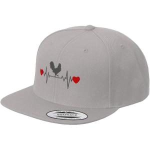 imageSnapback Baseball Hat Rooster Lifeline B Embroidery Acrylic Cap Snaps One SizeSilver