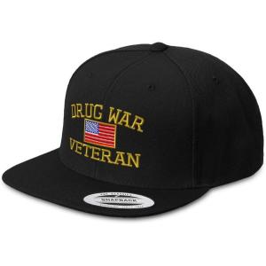 imageSpeedy Pros Snapback Hats for Men ampamp Women American Veteran Drug War A Embroidery AcrylicBlack
