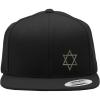 imageSpeedy Pros Snapback Flat Bill Left Side Panel Star of David Gray Jewish Embroidery AcrylicBlack