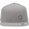 imageSpeedy Pros Snapback Flat Bill Left Side Panel Star of David Gray Jewish Embroidery AcrylicSilver