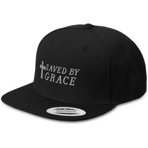 imageCustom Snapback Hats for Men ampamp Women Saved by Grace Jesus Christian EmbroideryBlack Design Only