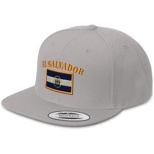 imageSpeedy Pros Snapback Hats for Men ampamp Women El Salvador Flag Embroidery Flat Bill Baseball CapSilver