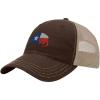 imageArmadillo Texas Flag Embroidery Design Richardson Cotton Front and Mesh Back Cap BrownKhaki