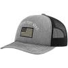 imageCustom Baseball Cap Black White American Us Flag Embroidery Polyester MeshHeather Grey Black Personalized Text Here