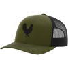 imageCustom Baseball Cap Rooster Shadow Cock Silhouette Embroidery Polyester MeshLoden Black Design Only