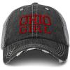 imageCustom Distressed Trucker Hat Ohio Girl State USA America Embroidery CottonBlack Gray Design Only