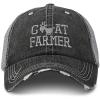 imageDistressed Trucker Hat Goat Farmer B Embroidery for Men ampamp Women Black Gray