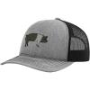 imageHampshire Pig Embroidery Design Richardson Structured Front Mesh Back Cap Heather GrayBlack