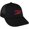 imagePuerto Rico Flame Flag On Black Sewed Low Crown Mesh Golf Snapback Hat Black