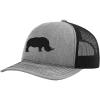 imageRhino Rhinoceros Funny Embroidery Richardson Structured Front Mesh Back Cap Heather GrayBlack
