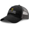 imageRichardson Trucker Mesh Hat Jesus Christ He is Risen Embroidery Cotton SnapbackBlack Charcoal