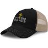 imageRichardson Trucker Mesh Hat Jesus Christ He is Risen Embroidery Cotton SnapbackBlack Tan