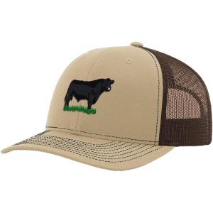 imageCustom Richardson Trucker Hat Angus Bull Embroidery Animal Name Polyester SnapsKhakiCoffee