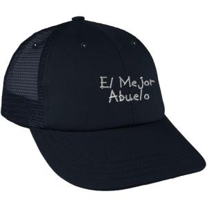 imageEl Mejor Abuelo Spanish Best Grandpa Sew Low Crown Mesh Golf Snapback Hat Navy
