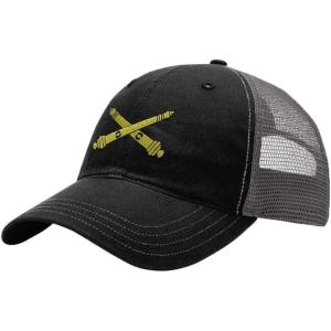 imageField Artillery Officer Embroidery Richardson Cotton Front and Mesh Back Cap BlackCharcoal
