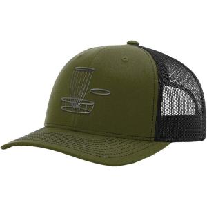 imageRichardson Structured Mesh Trucker Hat Grey Disc Golf Flying Disc Embroidery HatLodenBlack