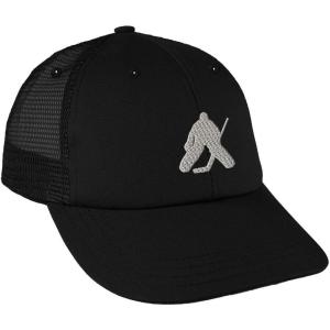 imageSpeedy Pros Hockey Goalie Style 2 Embroidery Design Low Crown Mesh Golf Snapback Hat Black