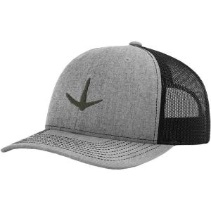 imageTurkey Track Embroidery Design Richardson Structured Front Mesh Back Cap Heather GrayBlack