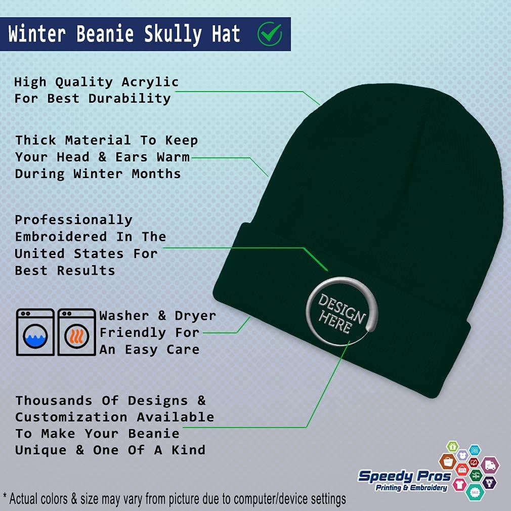 imageCustom Beanies for Men Ohio State USA America B Embroidery Winter Hats for Women Acrylic Skull Cap 1 SizeForest Green Design Only