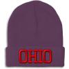 imageCustom Beanies for Men Ohio State USA America B Embroidery Winter Hats for Women Acrylic Skull Cap 1 SizePurple Design Only