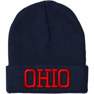 imageCustom Beanies for Men Ohio State USA America B Embroidery Winter Hats for Women Acrylic Skull Cap 1 SizeNavy Design Only