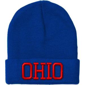 imageCustom Beanies for Men Ohio State USA America B Embroidery Winter Hats for Women Acrylic Skull Cap 1 SizeRoyal Blue Design Only