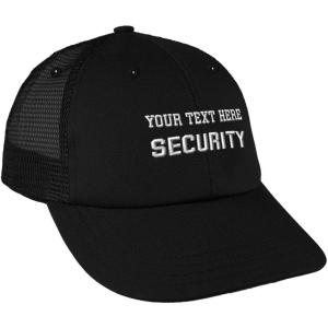 imageCustom Trucker Hat Baseball Cap Professional Security Guard A Embroidery CottonBlack Personalized Text Here