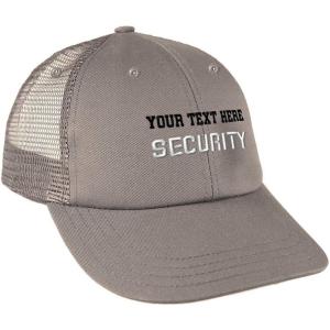 imageCustom Trucker Hat Baseball Cap Professional Security Guard A Embroidery CottonGrey Personalized Text Here