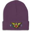 imageCustom Beanies for Men Virgin Island Flag Seal Embroidery Winter Hats for Women Acrylic Skull Cap 1 SizePurple Design Only