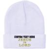 imageSpeedy Pros Beanies for Men Jesus is Lord A Embroidery God Jesus Winter Hats for Women Acrylic Skull Cap 1 SizeWhite Personalized Text Here