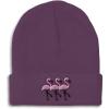imageBeanies for Men Pink Flamingos Embroidery Wild Animals Winter Hats for Women Acrylic Skull Cap 1 SizePurple Design Only