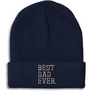 imageBeanies for Men Best Dad Ever Aembroidery Humor Winter Hats for Women Acrylic Skull Cap 1 SizeNavy Design Only