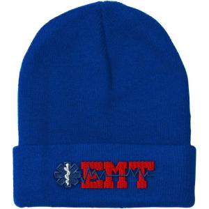 imageCustom Beanies for Men EMT Paramedic Embroidery Paramedic Winter Hats for Women Acrylic Skull Cap 1 SizeRoyal Blue Design Only