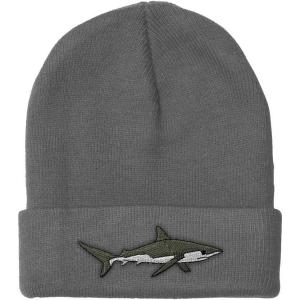 imageCustom Beanies for Men Shark Embroidery Ocean and Winter Hats for Women Acrylic Skull Cap 1 SizeLight Grey Design Only